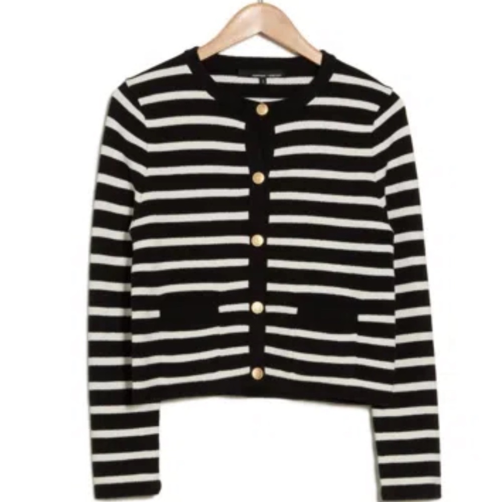 NWT Amanda & Chelsea Stripe Crop Jacket
